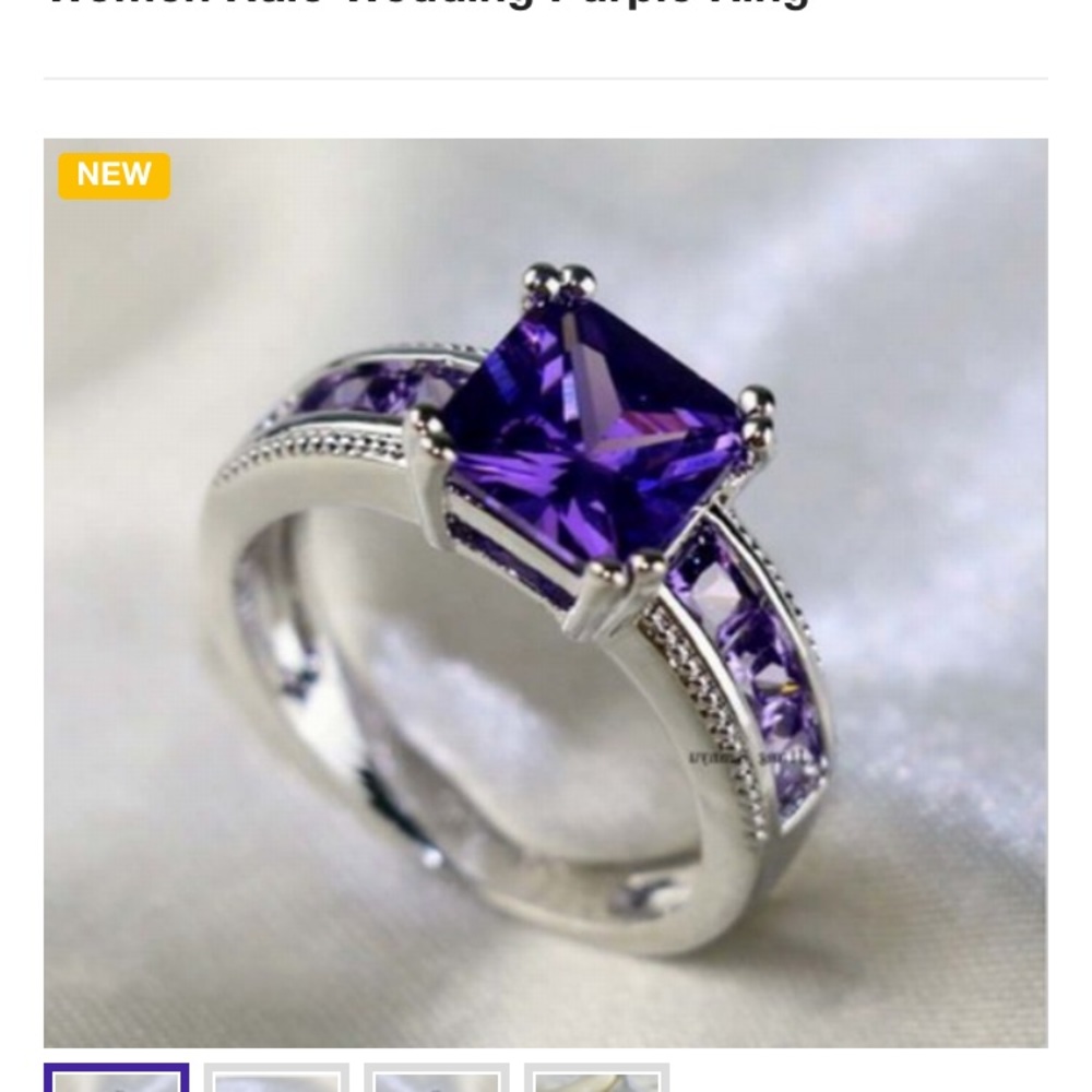 Sterling silver purple ring 💍